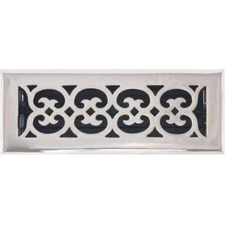 Brass Accents Brass Accents A03-R4412-622 4 x 12 in. Scroll Register with Damper Weathered Black A03-R4412-622